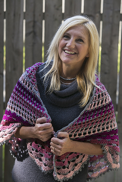 Berry Sherbet Shawl