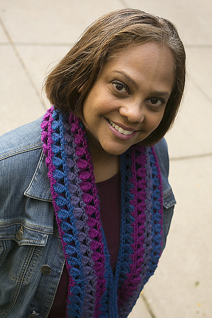 Purple Berry Bobble Cowl
