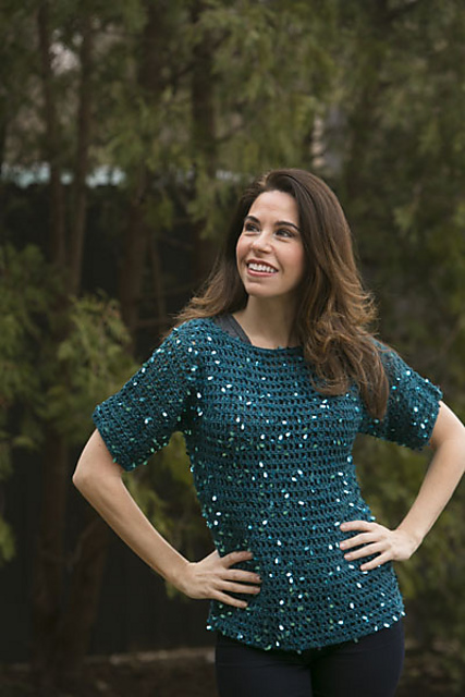 Shimmering Boatneck Blouse