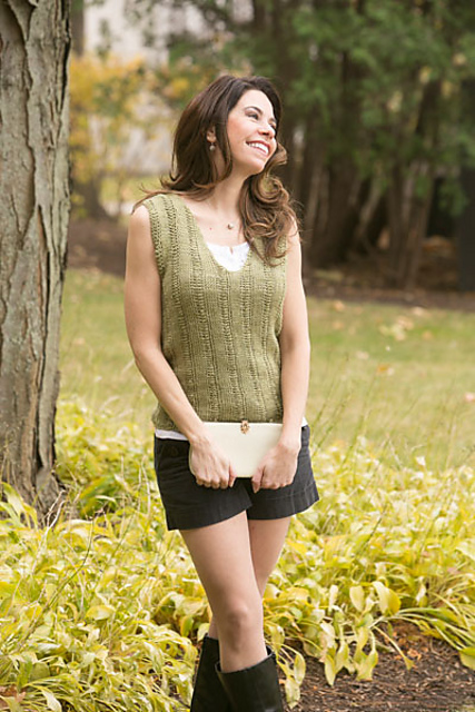 Deep Cut Moss Vest
