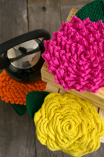 Peek-a-Bloom Floral Coasters