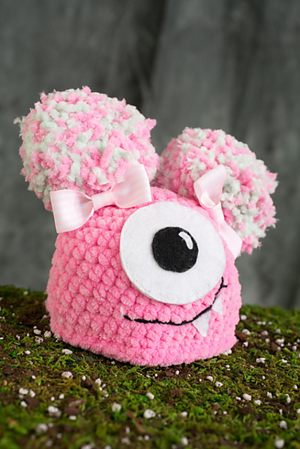 Newborn Fuzzy Monster Hat