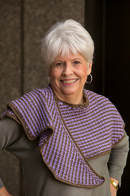 Tunisian Crescent Shawl