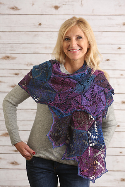 Indigo Sunset Shawl