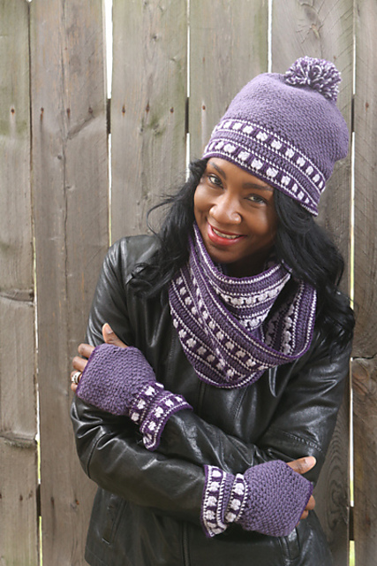 Fantastic Plum Colorwork Set