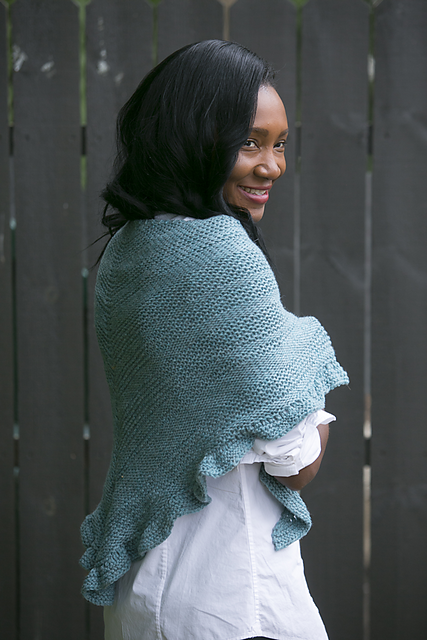 Wintery Ruffles Shawl