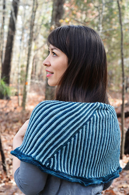 Garter Stitch Striped Shawl