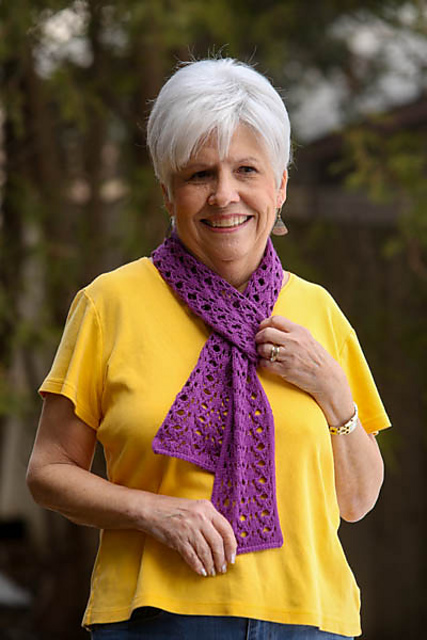 Plum Trellis Scarf