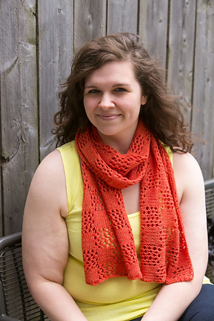 Checkerboard Lace Scarf