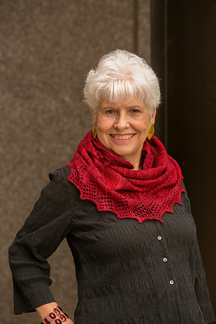 Candy Apple Sideways Shawl