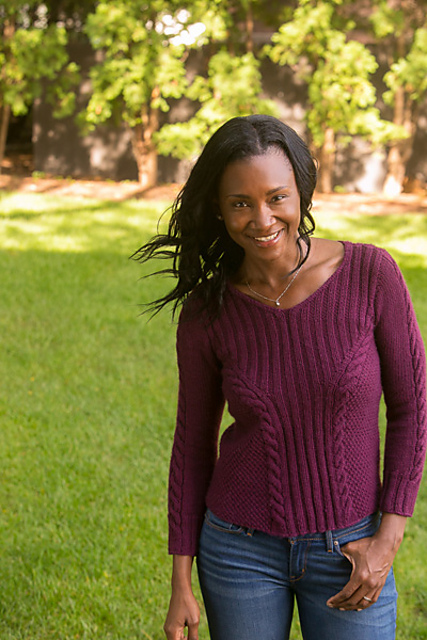Plum Cable Pullover
