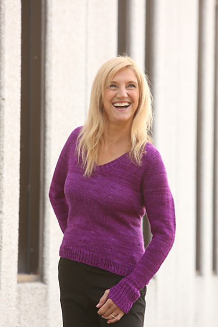 Grape Supreme Textured Sweater