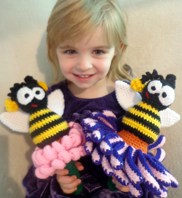 Big Bee on a Flower Rattle Toy