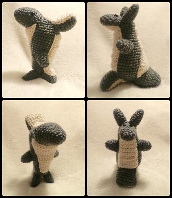 SharKanga Amigurumi Flip Toy