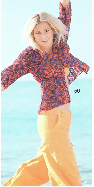 # 50 Jacke mit Fallmaschenmuster