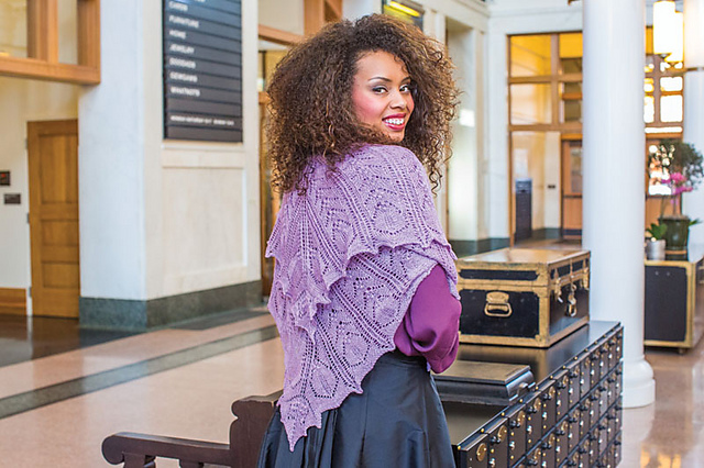 Lilacs & Rain Shawl