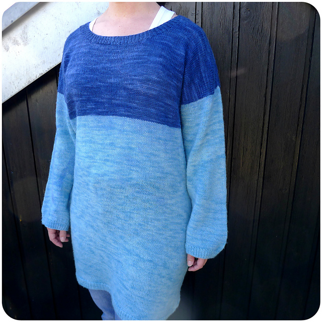Pull jeu de matières