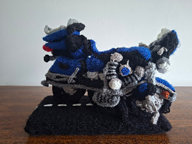 blue motorbike