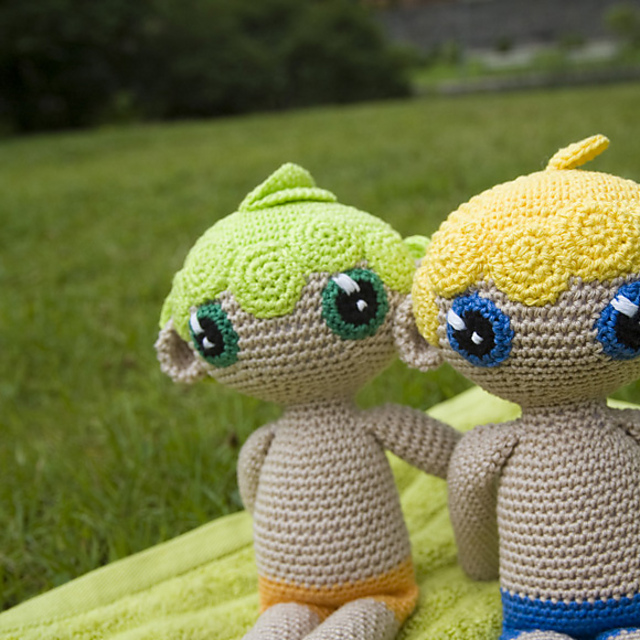 Amigurumi doll Ida and Linus