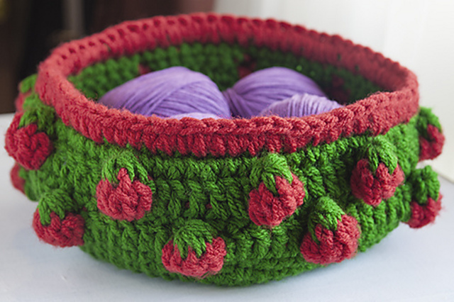 Strawberry Crochet Bowl