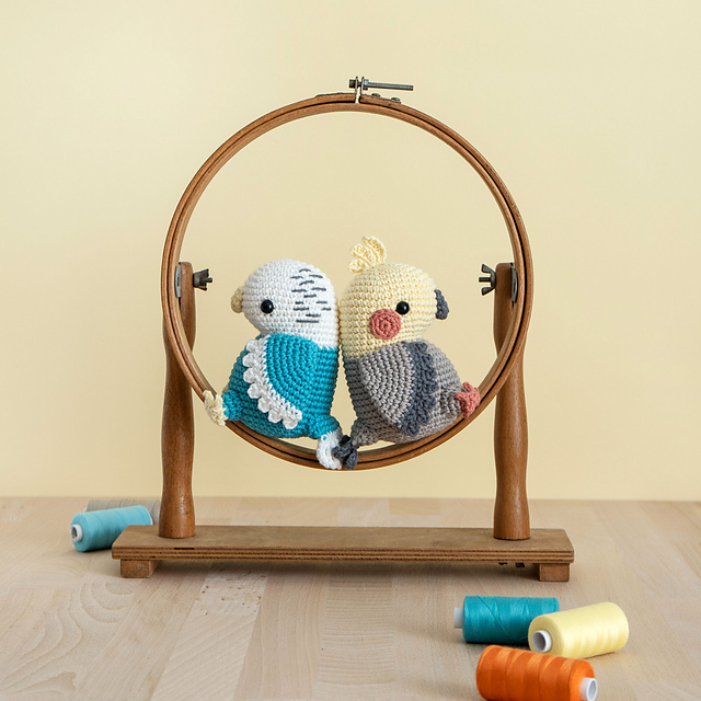 Celeste the Budgie and Sole the Cockatiel
