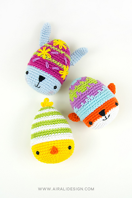 Ami-eggs: Chick, bunny and fox