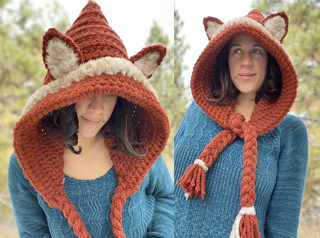 Fox Hood with Braids