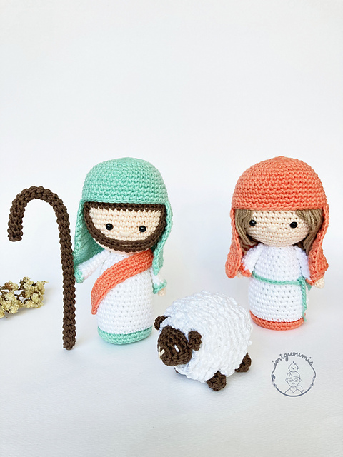 Shepherds and lamb