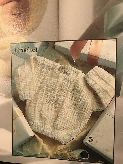 Striped Square Neck to crochet