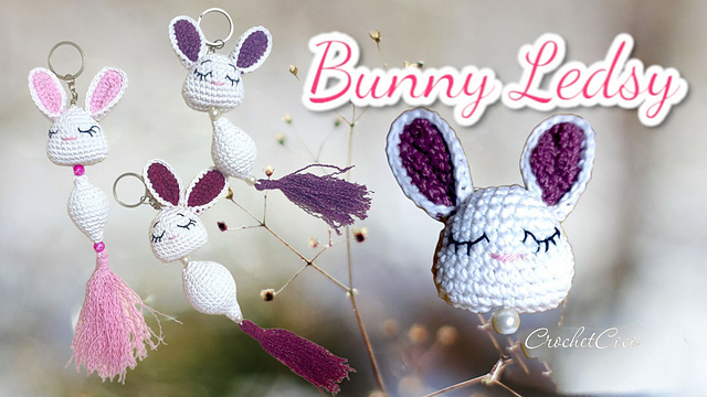 Charm Ledsy Bunny Keychain