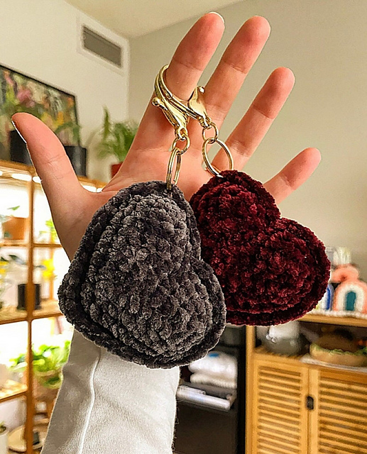 Velvet Heart Keychain
