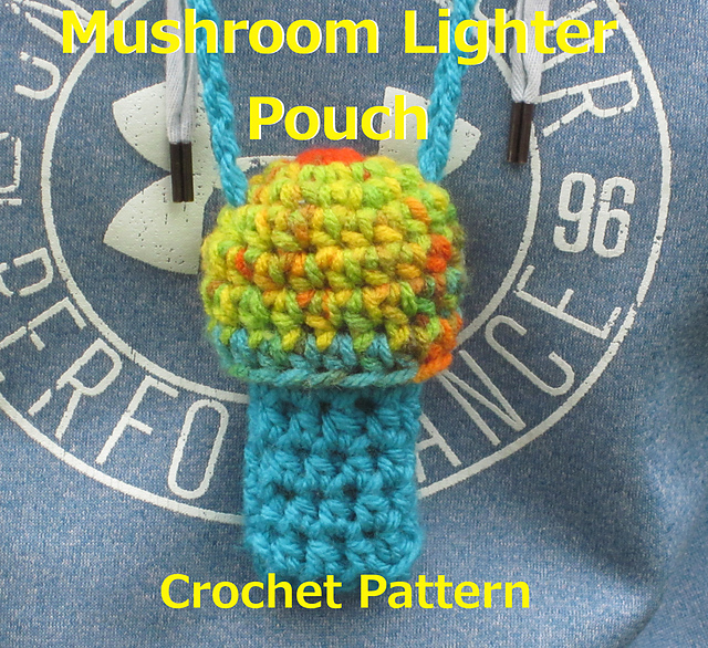 Lighter leash chapstick holder with Mushroom Top
