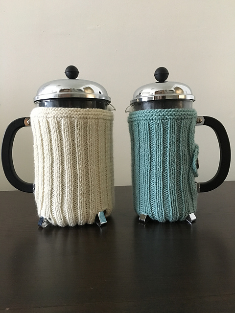 Striped French Press Cozy