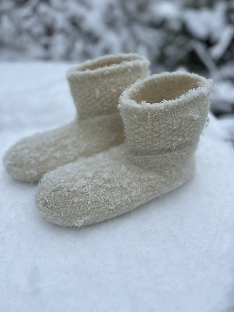 Felted Pearl Slipper Boots
