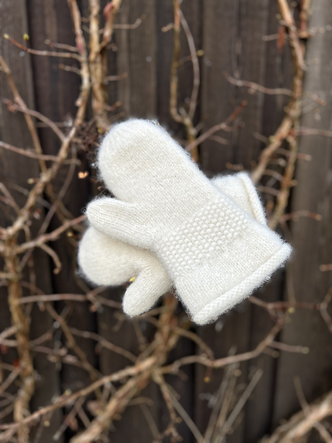 Felted Pearl Mittens