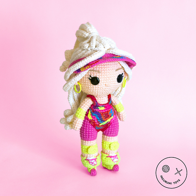 Barbie on rollerskates