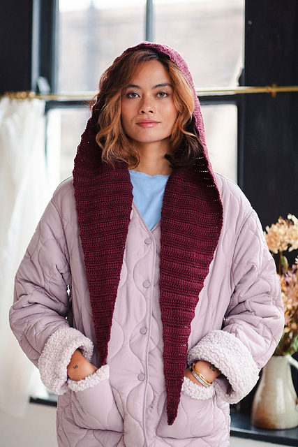 Linked Hooded Treble Hooded Scarf