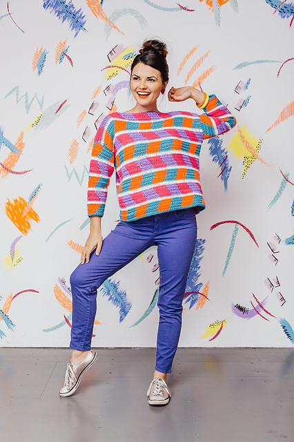 Neon Pop Chevron Jumper