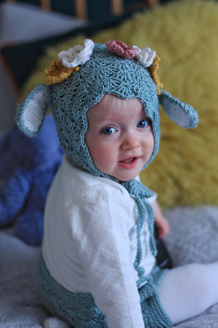 Bambi Bonnet and Nappy Cover