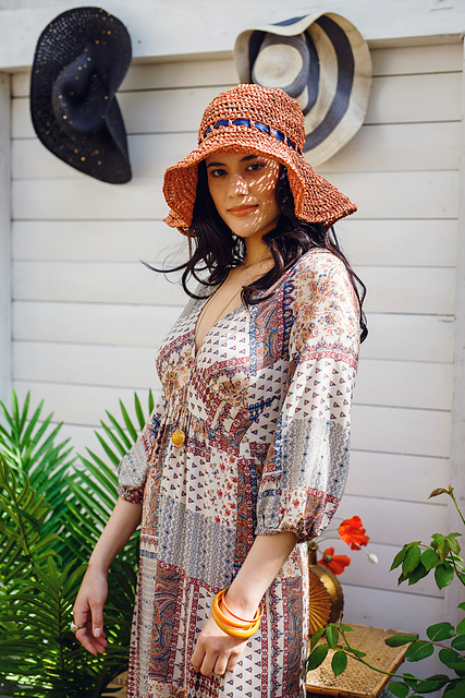 Cinnamon Raffia Hat