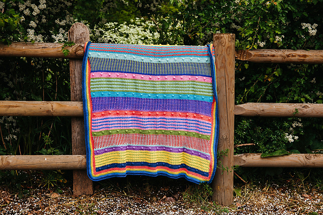 Brioche& Bobble Blanket