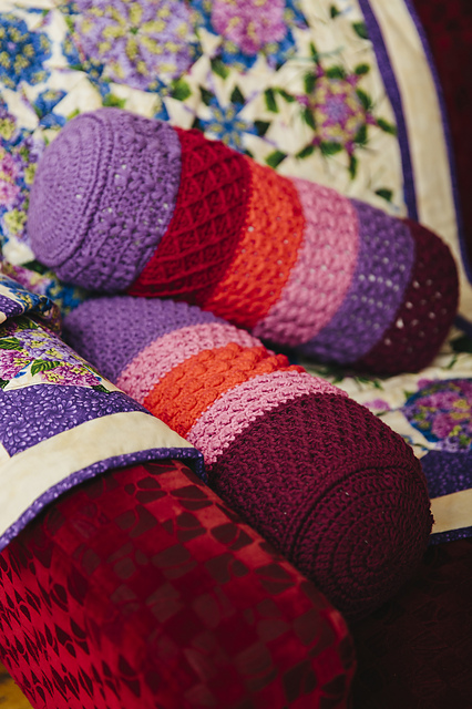 Berry Textured Cushion Pair