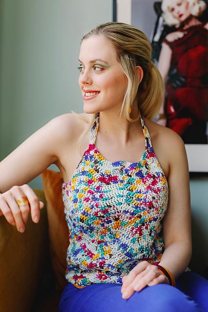 Chevron Halter Neck