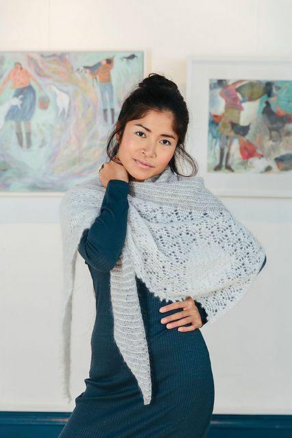 Frosty Tunisian Shawl