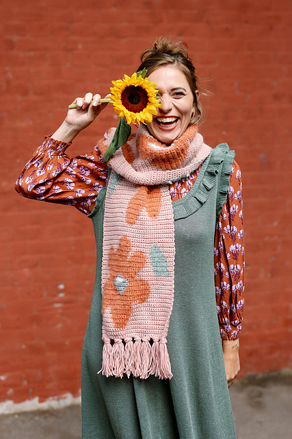 Retro Floral Scarf