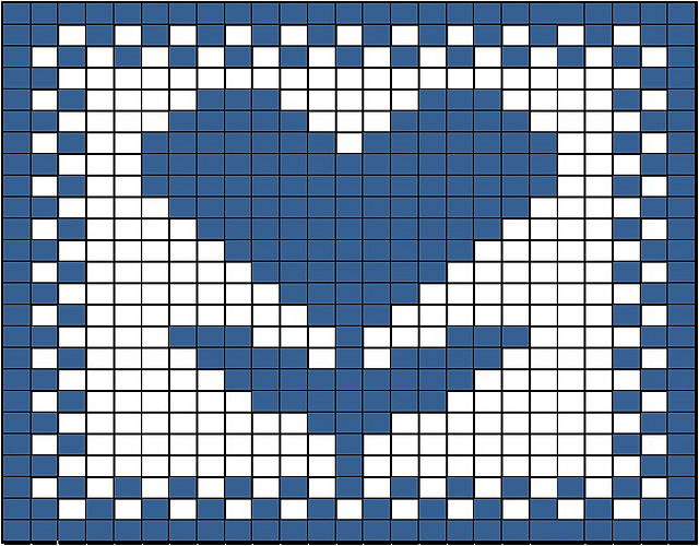 Hearts in Bloom Crochet Filet Square 2