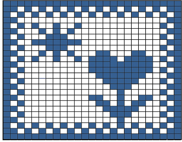 Hearts in Bloom Crochet Filet Square 4