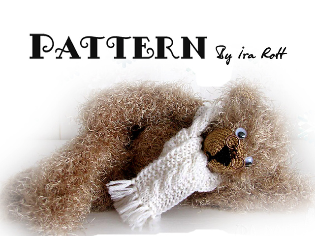 Teddy Bear Alex with Knit Scarf