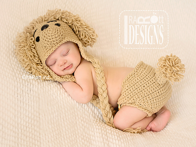 Loopy the Poodle Hat & Diaper Cover