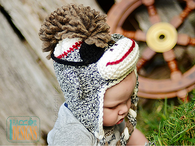 Pirate Jim and Molli Sock Monkey Hat